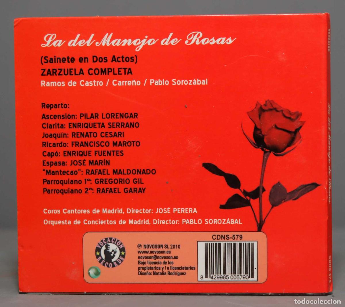 CDs de m&uacute;sica: CD. LA DEL MANOJO DE ROSAS. SOROZABAL - Foto 2