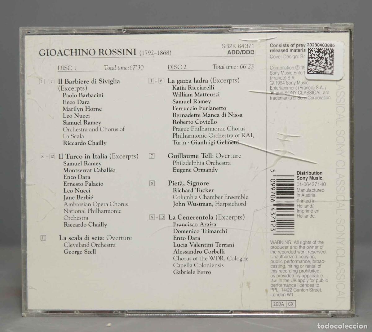 CDs de m&uacute;sica: 2 CD. Rossini. Rossini: Opera Highlights - Foto 2