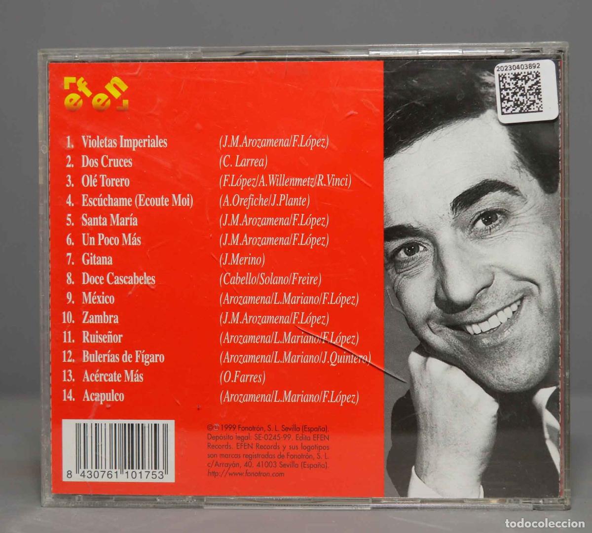 CDs de m&uacute;sica: CD. LUIS MARIANO. EXITOS - Foto 2