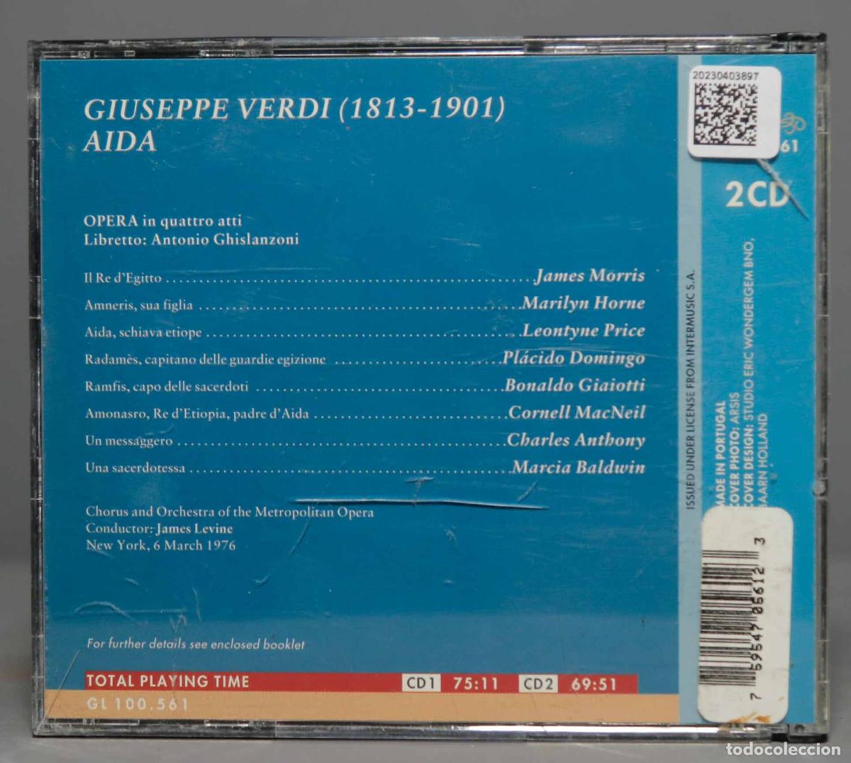 CDs de m&uacute;sica: 2 CD. AIDA. VERDI. LEVINE. 1976 - Foto 2