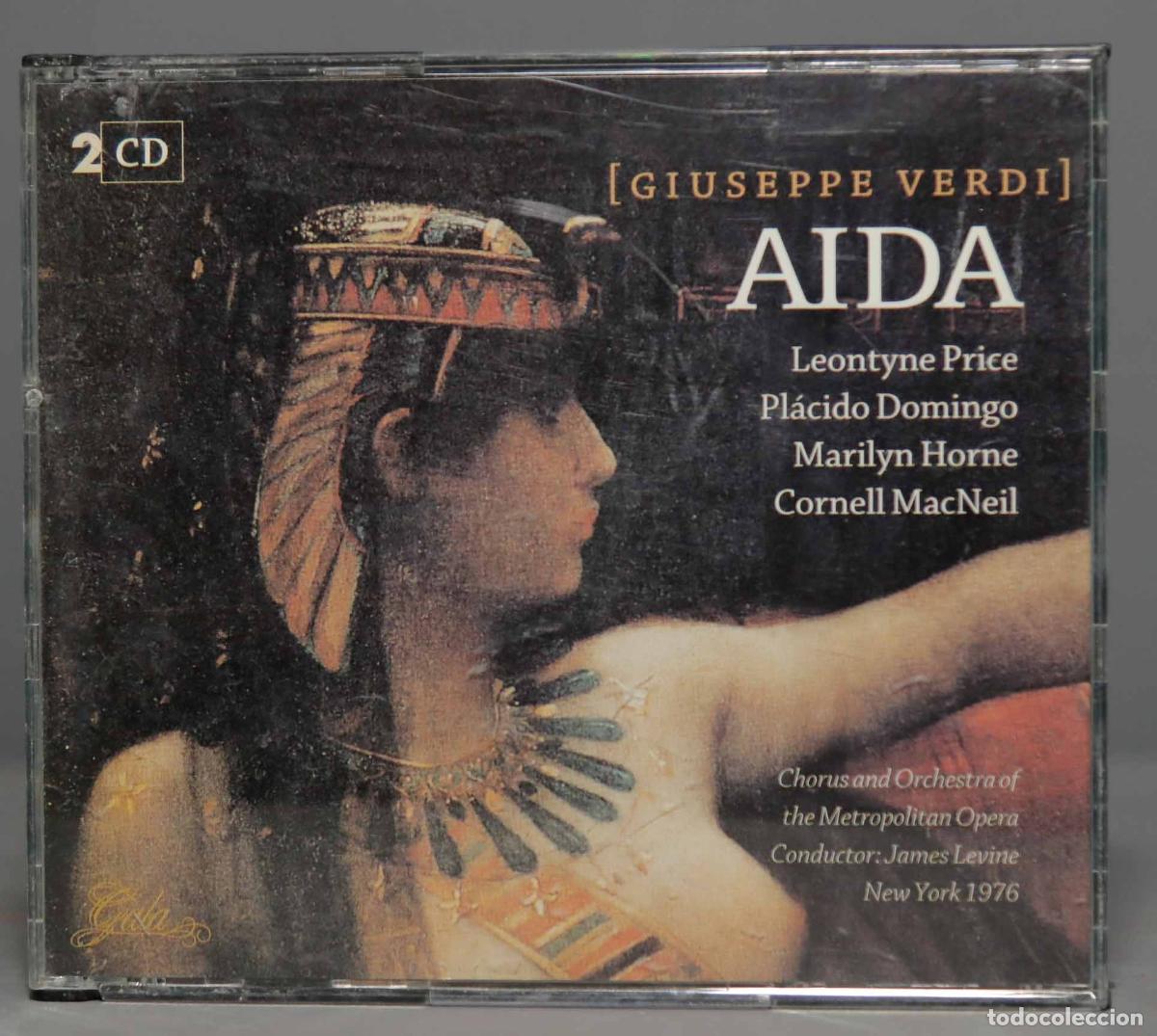 CDs de m&uacute;sica: 2 CD. AIDA. VERDI. LEVINE. 1976 - Foto 1