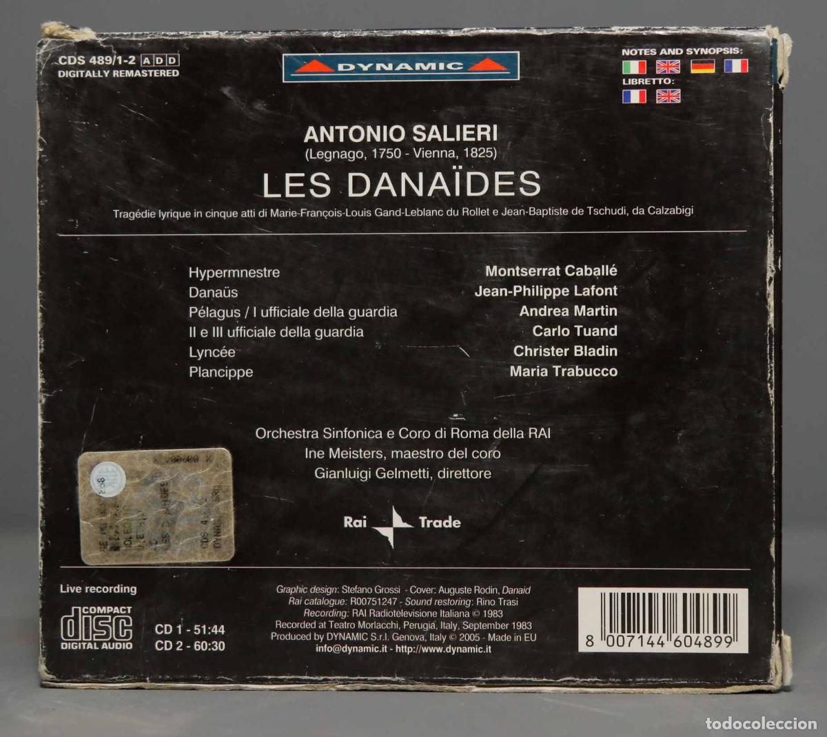 CDs de m&uacute;sica: 2 CD. LES DONAIDES. SALIERI. GELMETTI - Foto 2