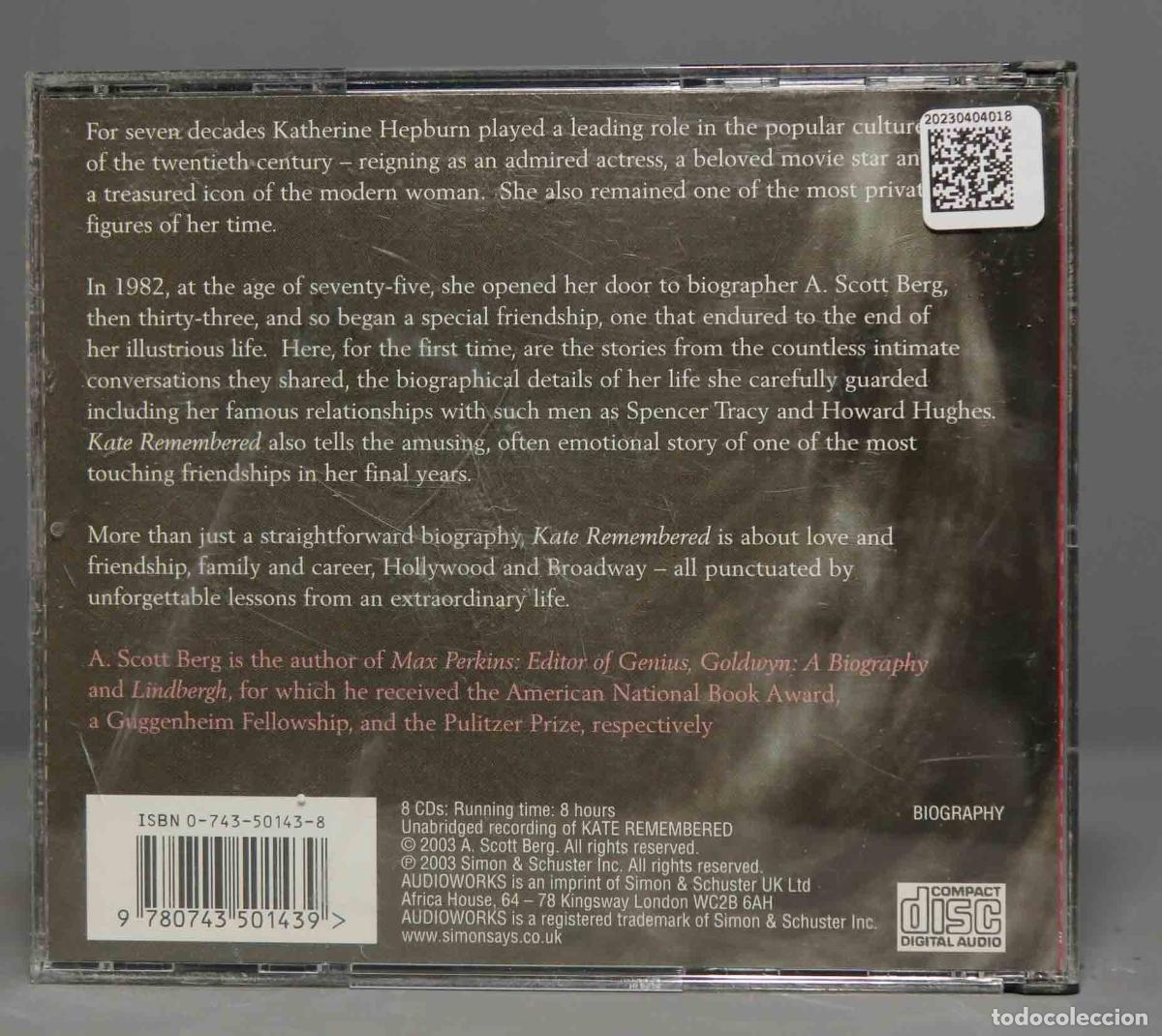 CDs de m&uacute;sica: CAJA CD. Kate Remembered by A. Scott Berg - Foto 2