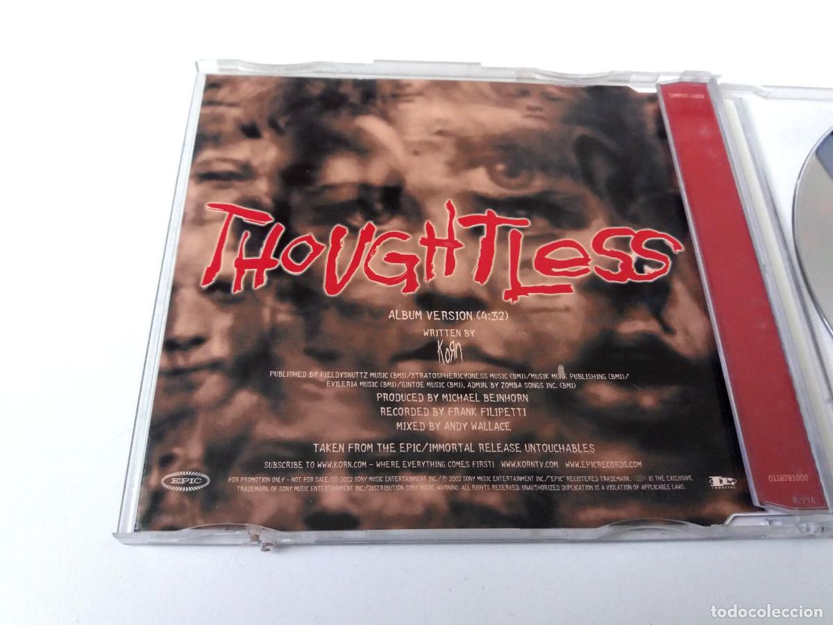 CDs de m&uacute;sica: KORN &rdquo;THOUGHTLESS&rdquo; CD SINGLE 1 TRACKS COMO NUEVO - Foto 2