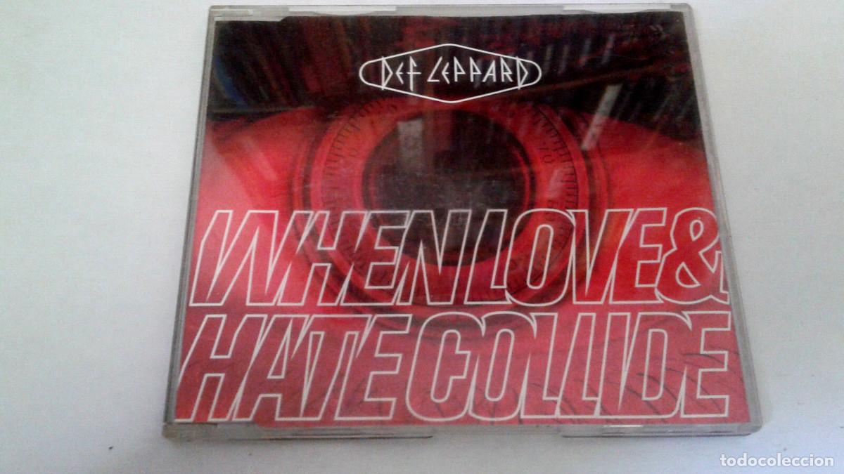 CDs de m&uacute;sica: DEF LEPPARD &rdquo;WHEN LOVE & HATE COLLIDE&rdquo; CD SINGLE 3 TRACKS - Foto 1