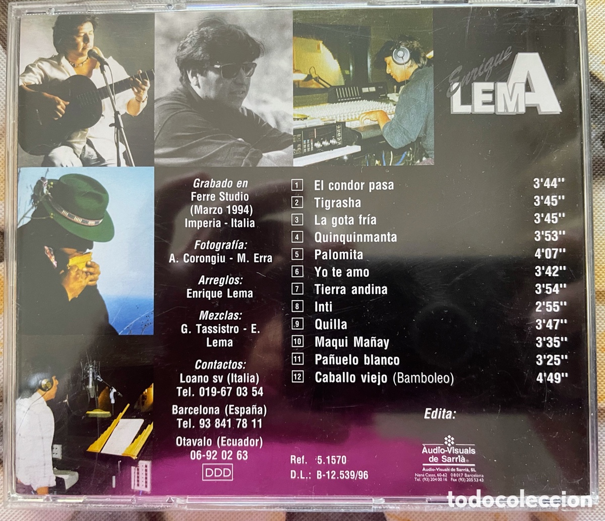 CDs de m&uacute;sica: Enrique Lema Tigrasha - Foto 2