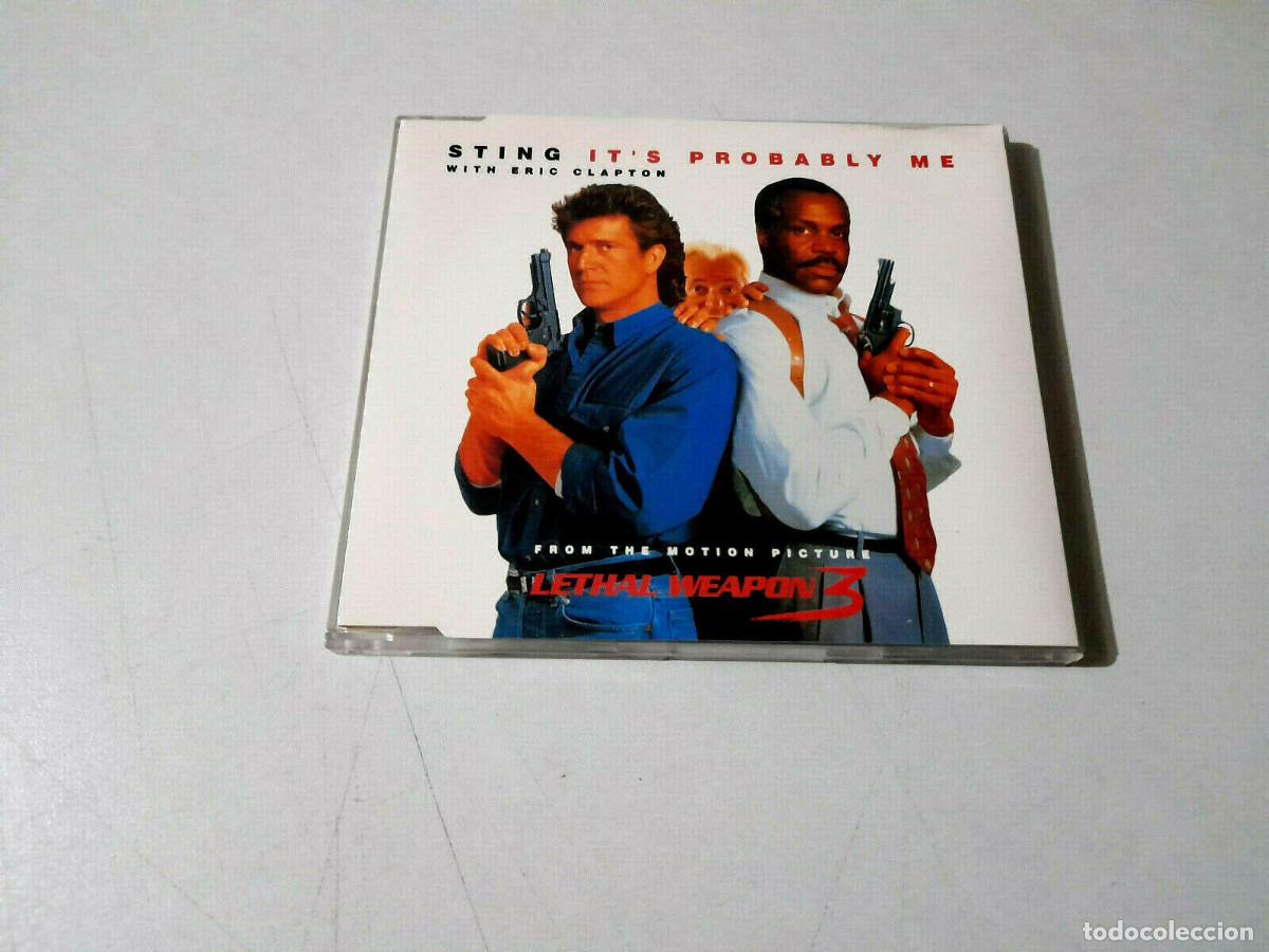 CDs de m&uacute;sica: STING & ERIC CLAPTON &rdquo;ITS PROBABLY ME&rdquo; CD SINGLE 2 TRACKS LETHAL WEAPON 3 - Foto 1