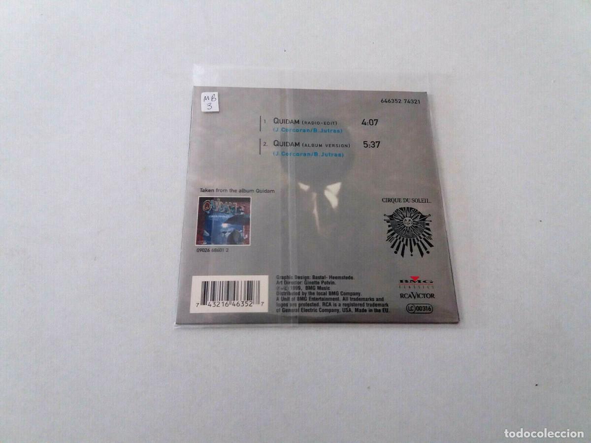 CDs de m&uacute;sica: CD &rdquo;CIRQUE DU SOLEIL QUIDAM&rdquo; CD SINGLE 2 TRACKS - Foto 2