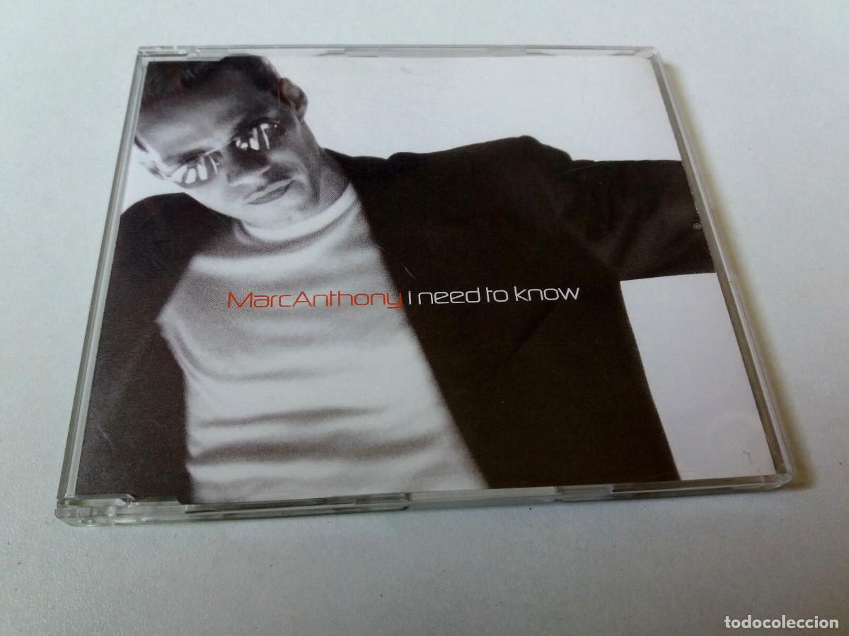 CDs de m&uacute;sica: MARC ANTHONY &rdquo;I NEED TO KNOW&rdquo; CD SINGLE 4 TRACKS - Foto 1