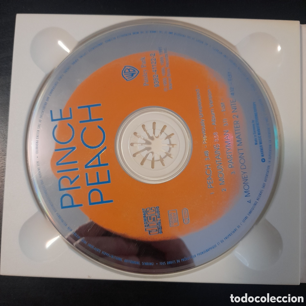 CDs de m&uacute;sica: Prince &ndash; Peach. 1993, Europa. CD, Single, CD2 - Foto 4