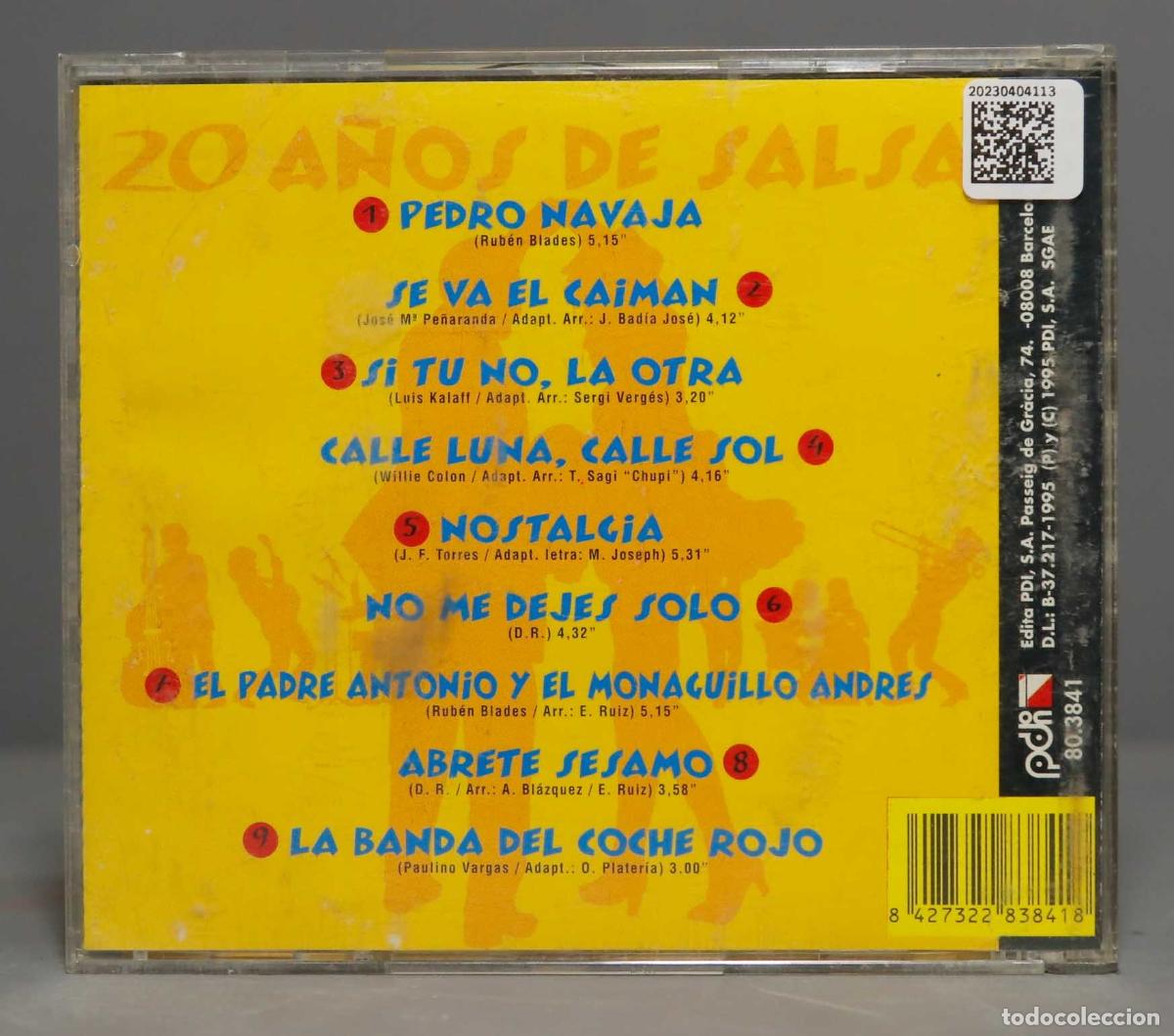 CDs de m&uacute;sica: CD. 20 A&ntilde;os De salsa. PLATERIA - Foto 2
