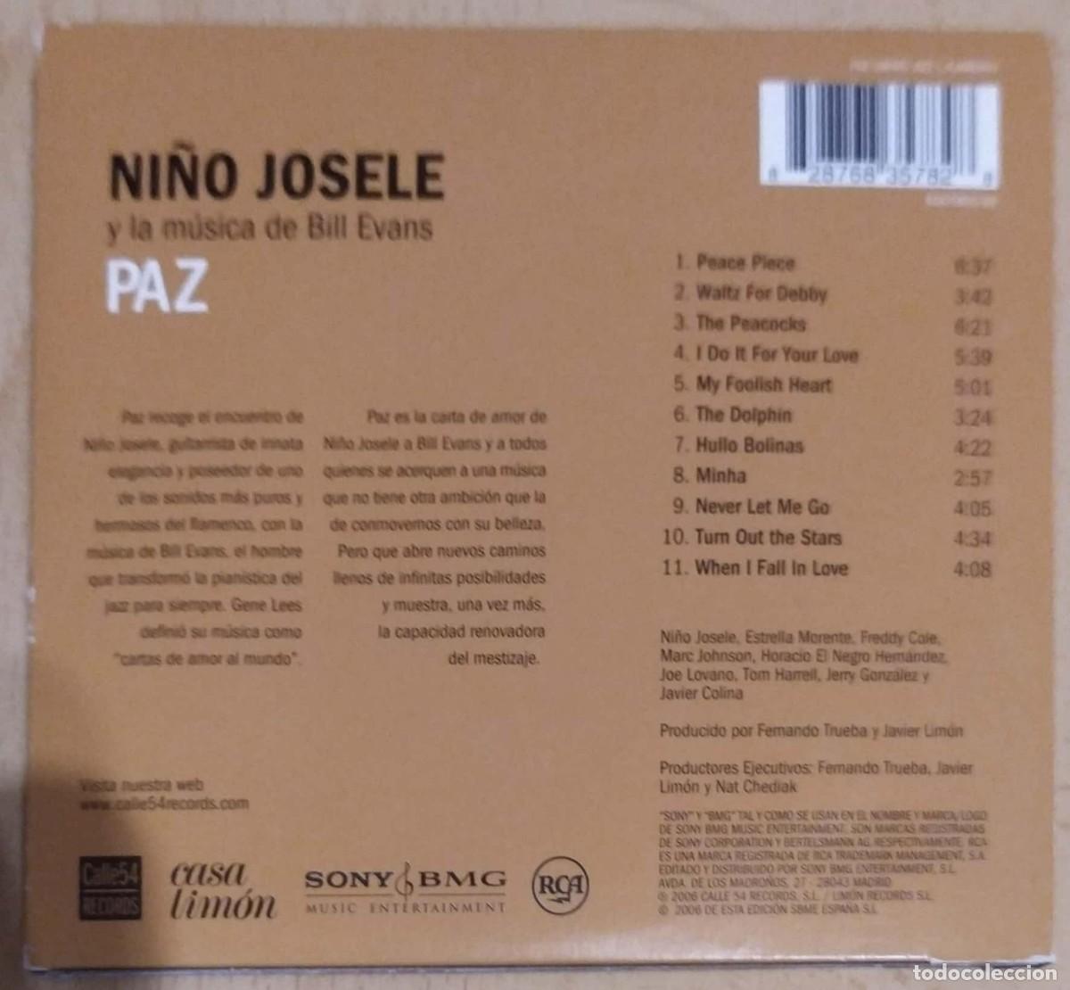 CDs de m&uacute;sica: NI&Ntilde;O JOSELE (PAZ) CD 2006 Digipack - Foto 2