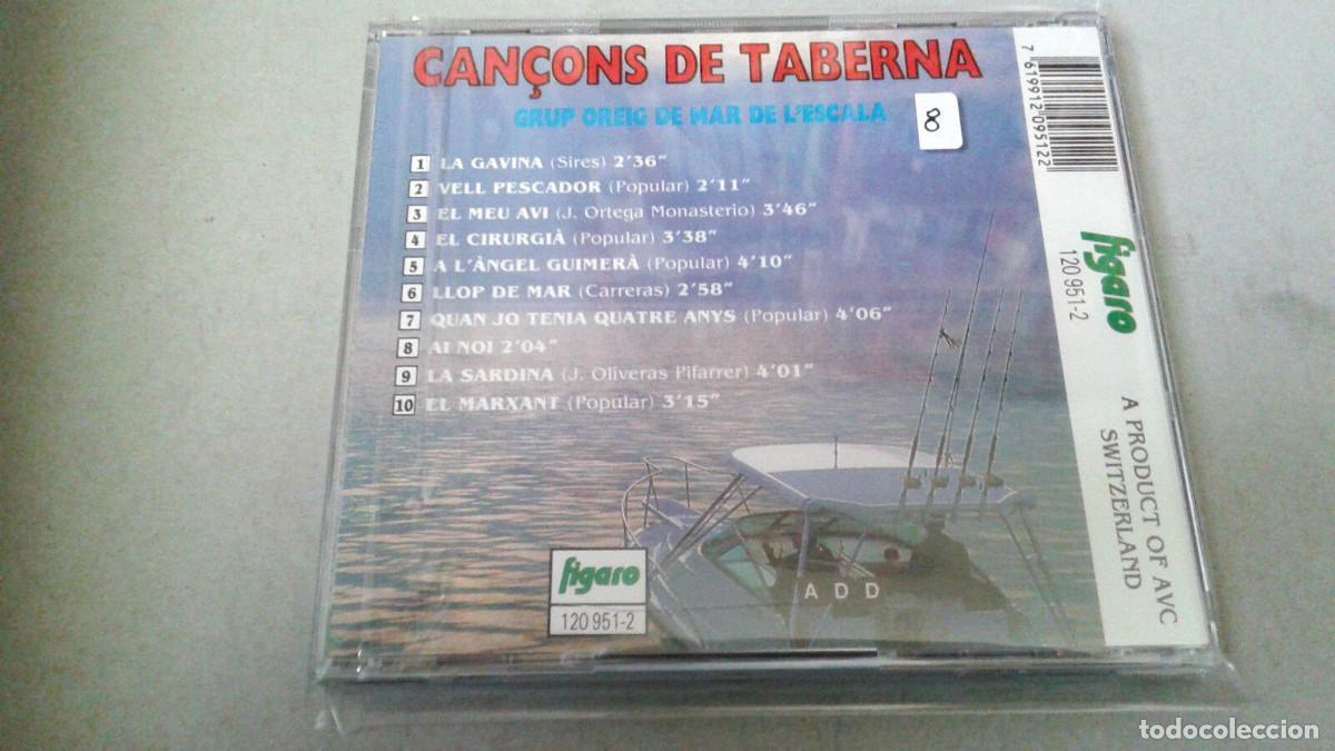 CDs de m&uacute;sica: GRUP OREIG DE MAR DE LESCALA &rdquo;CAN&Ccedil;ONS DE TABERNA&rdquo; CD 10 TRACKS COMO NUEVO - Foto 2