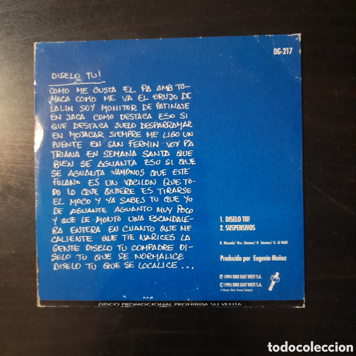 CDs de m&uacute;sica: Rosendo &ndash; D&iacute;selo T&uacute;!. CD, Single, Promo 1995 - Foto 2