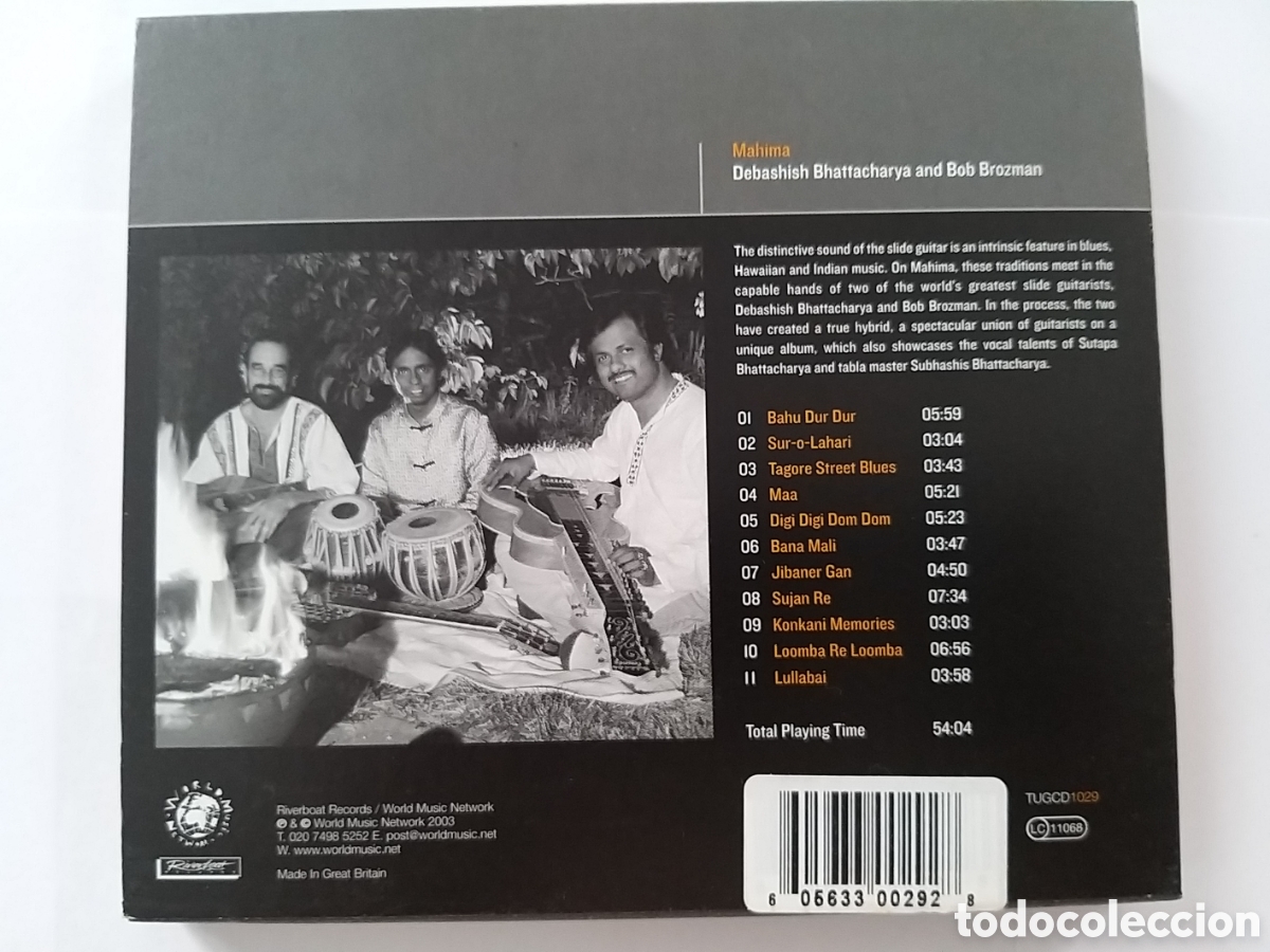 CDs de m&uacute;sica: Debashish Bhattacharya & Bob Brozman - Mahima cd - Foto 2