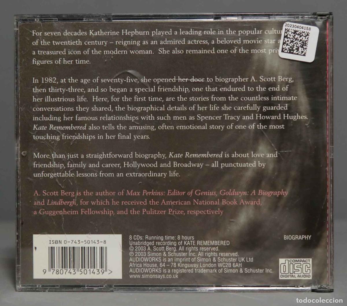 CDs de m&uacute;sica: CAJA CD. Kate Remembered by A. Scott Berg - Foto 2