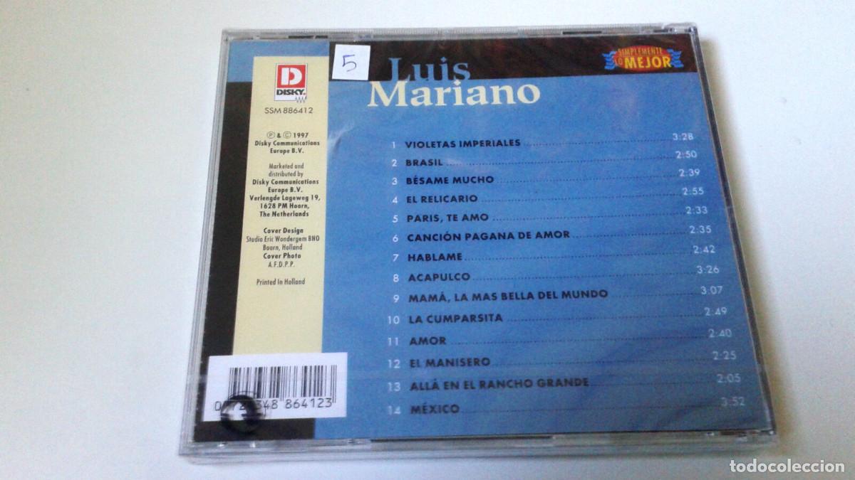 CDs de m&uacute;sica: LUIS MARIANO &rdquo;SIMPLEMENTE LO MEJOR&rdquo; CD PRECINTADO 14 TRACKS - Foto 2