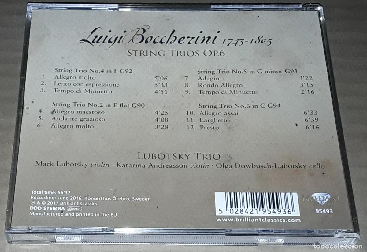 CDs de m&uacute;sica: CD - LUBOTSKY TRIO - BOCCHERINI - STRING TRIOS OP.6 - Foto 2