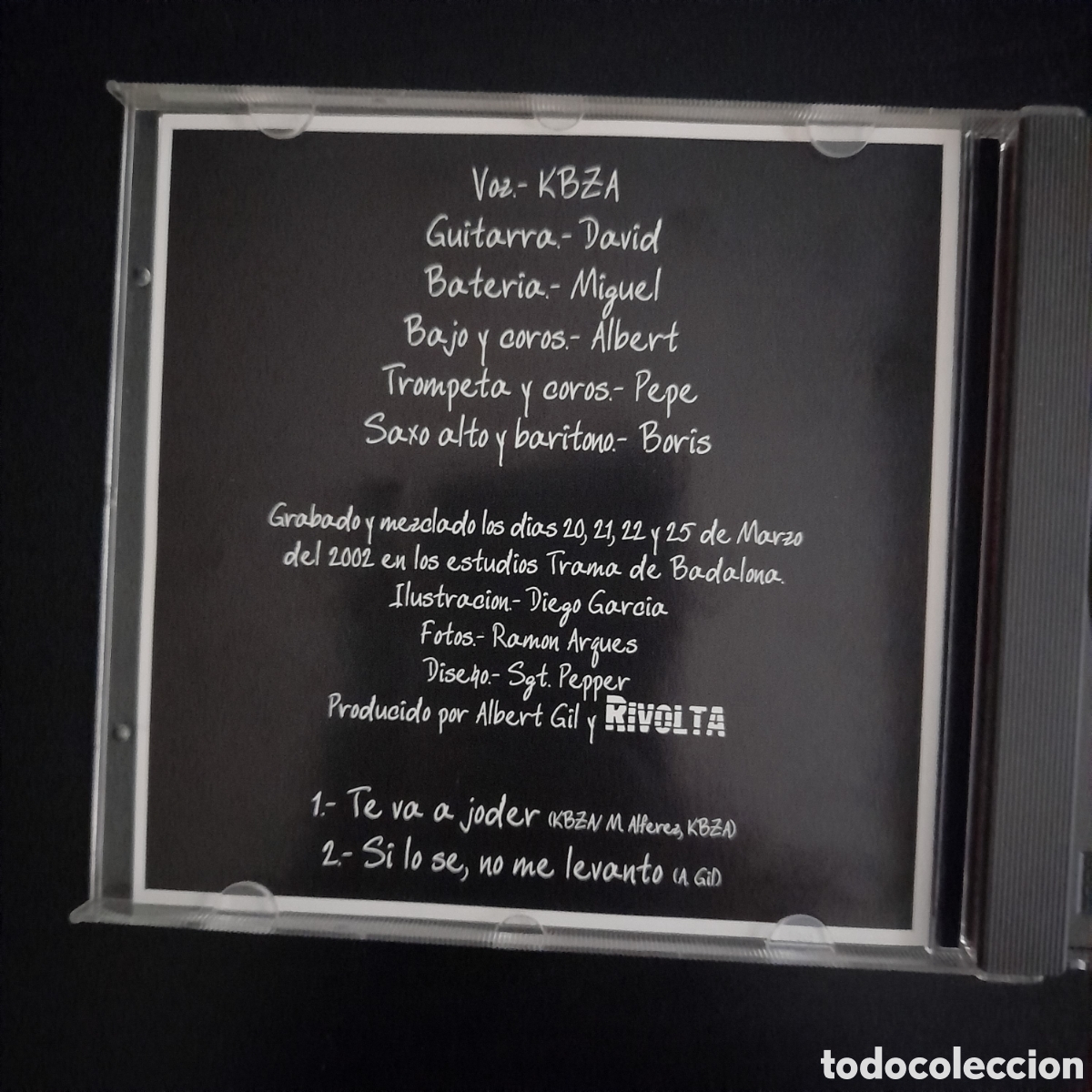 CDs de m&uacute;sica: Rivolta &ndash; Temas : Te Va A Joder - Si Lo S&eacute;, No Me Levanto. CD, EP 2002 - Foto 3