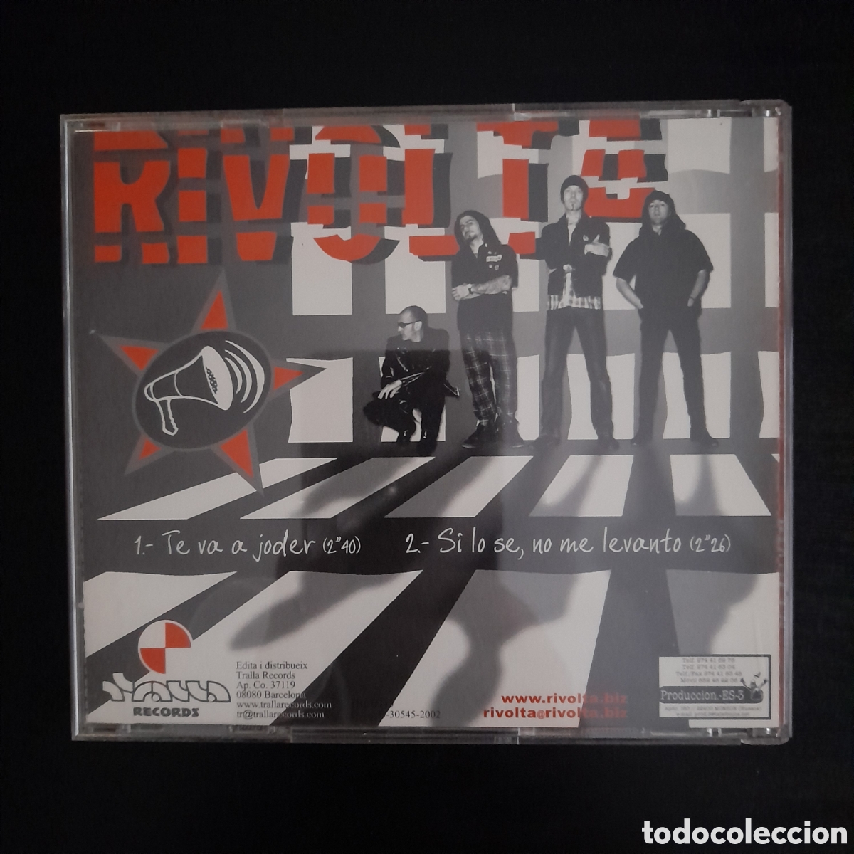 CDs de m&uacute;sica: Rivolta &ndash; Temas : Te Va A Joder - Si Lo S&eacute;, No Me Levanto. CD, EP 2002 - Foto 4