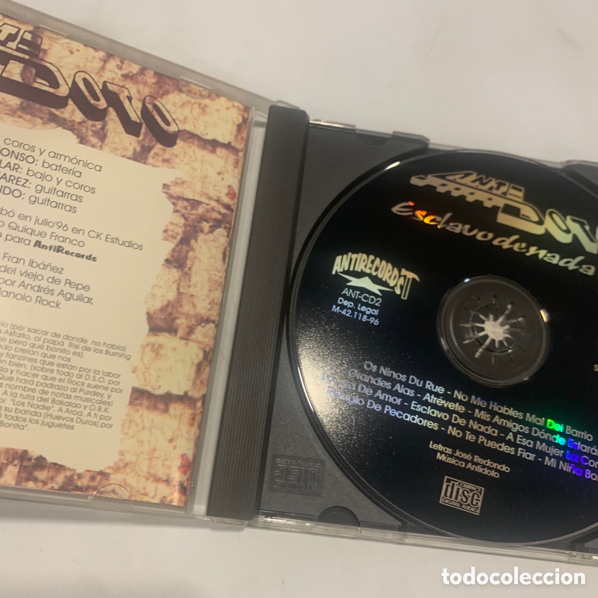 CDs de m&uacute;sica: Cd antidoto esclavo de nada de 1996 - Foto 2