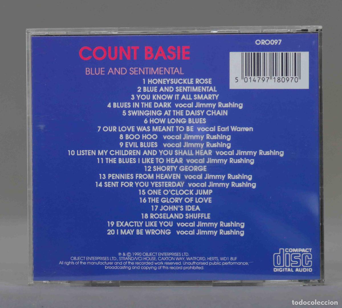 CDs de m&uacute;sica: CD. COUNT BASIE. BLUE AND SENTIMENTAL - Foto 2