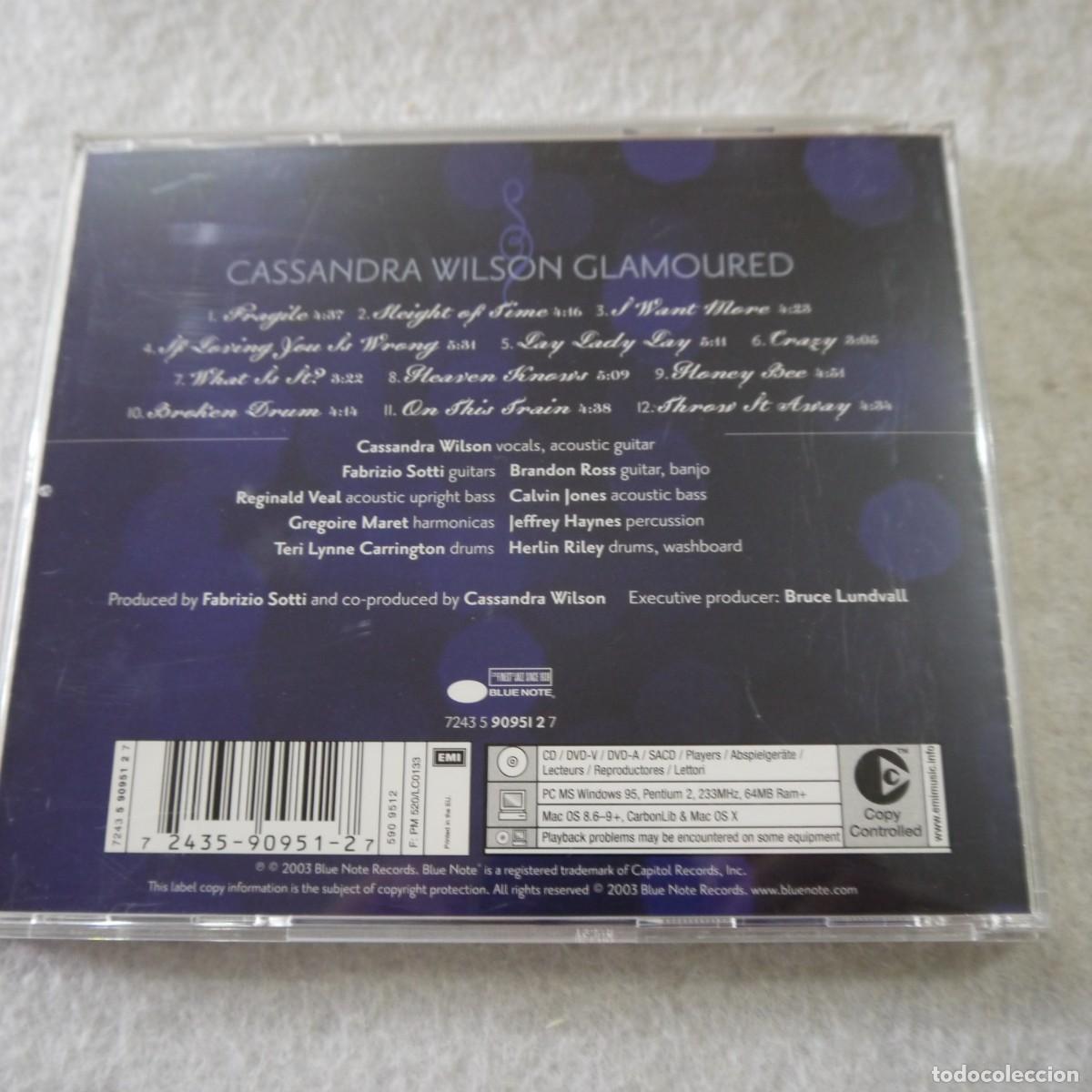 CDs de m&uacute;sica: CASSANDRA WILSON - GLAMOURED - CD 2003 - Foto 3