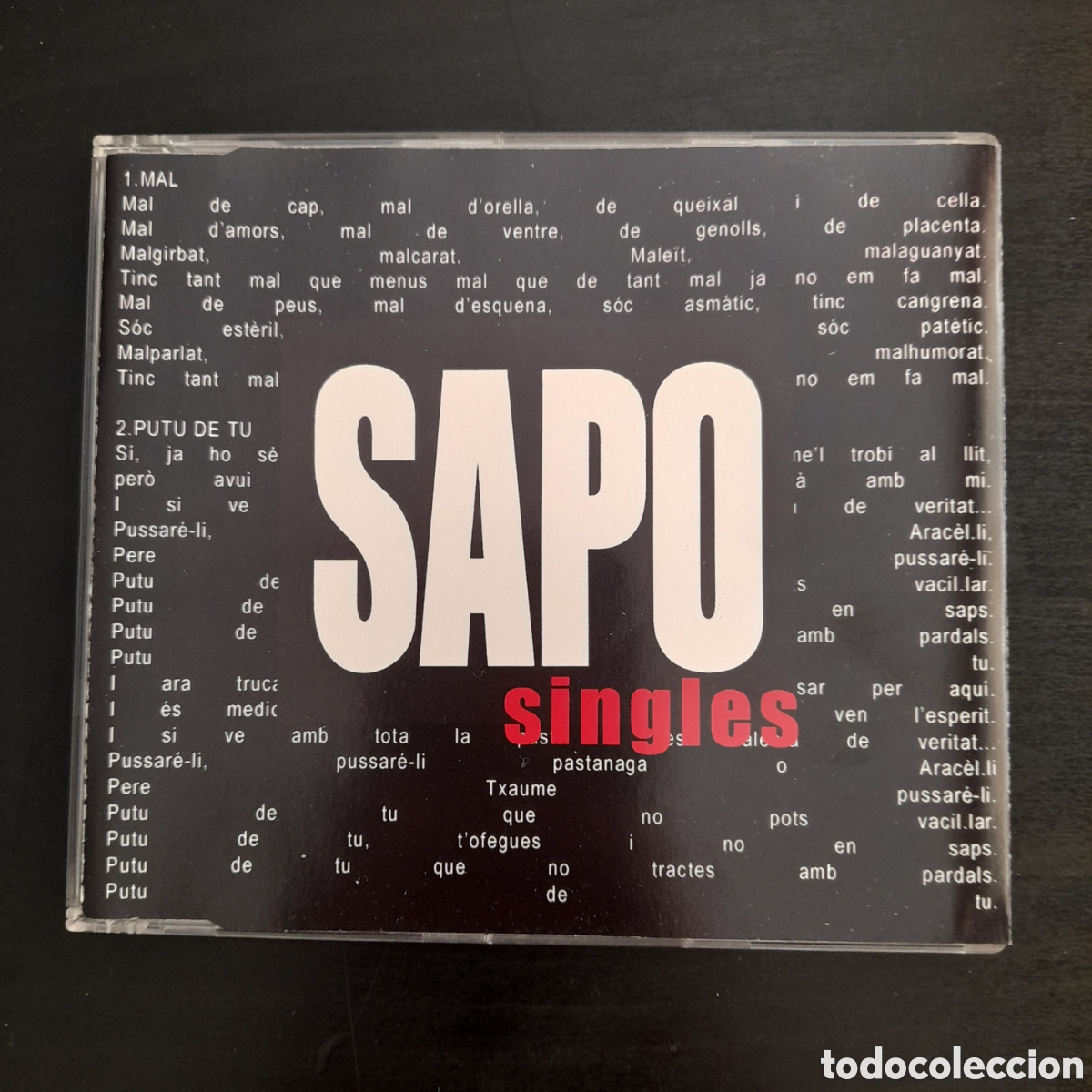 CDs de m&uacute;sica: Sapo &ndash; Singles. CD, Single, Promo, Slim Case 2003 - Foto 1