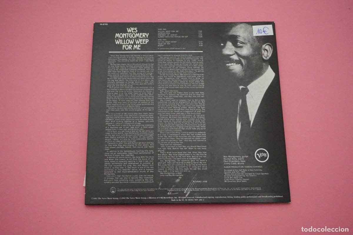 CDs de m&uacute;sica: CD - WES MONTGOMERY - WILLOW WEEP FOR ME - Foto 2