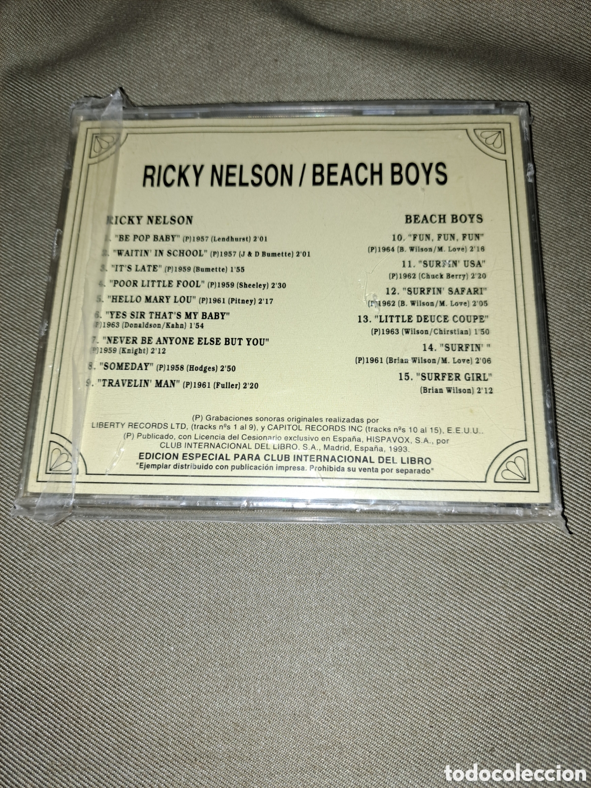 CDs de m&uacute;sica: CD RICKY NELSON, BEACH BOYS - Foto 2