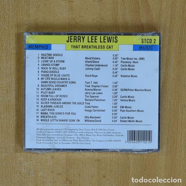 CDs de m&uacute;sica: JERRY LEE LEWIS - THAT BREATHLESS CAT - CD - Foto 2