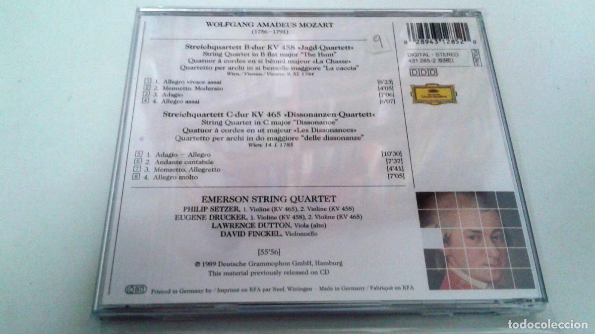CDs de m&uacute;sica: EMERSON STRING QUARTET &rdquo;MOZART JAGD-QUARTETT DISSONANZEN&rdquo; CD 8 TRACKS COMO NUEVO - Foto 2