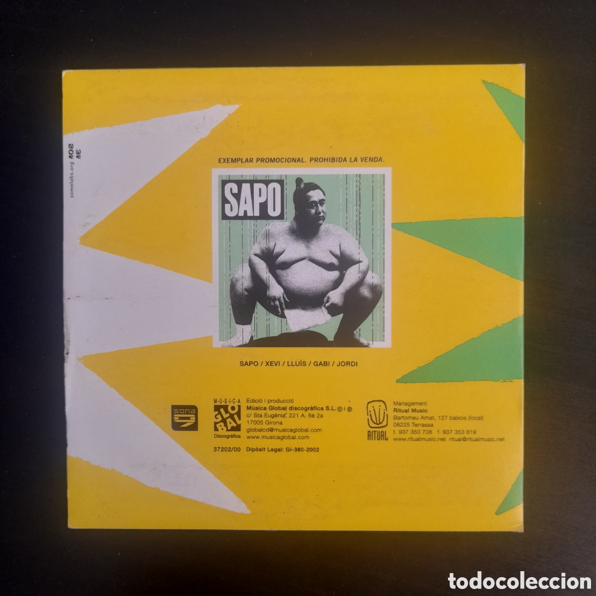 CDs de m&uacute;sica: Sapo &ndash; Jols. CD, Single, Promo 2002 - Foto 2