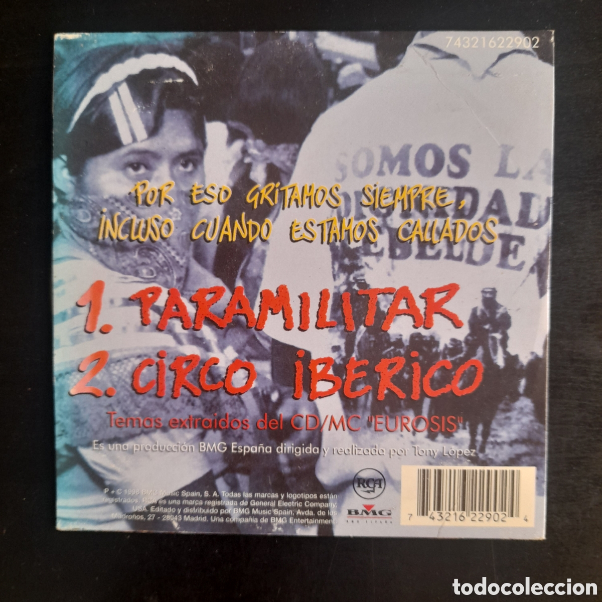 CDs de m&uacute;sica: Ska-P &ndash; Paramilitar. CD, Single 1998 - Foto 2