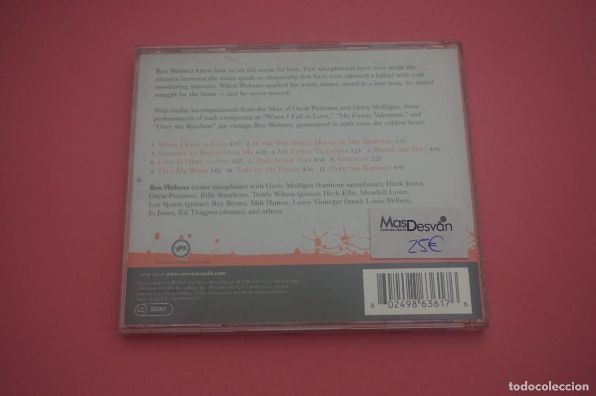 CDs de m&uacute;sica: CD/ 1 X DISCO - BEN WEBSTER FOR LOVERS - Foto 3