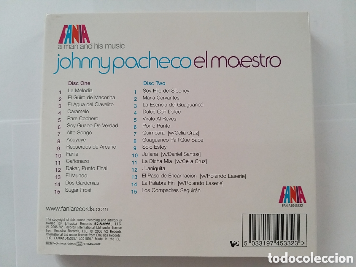 CDs de m&uacute;sica: JOHNNY PACHECO - EL MAESTRO - 2 CD SET - Foto 2