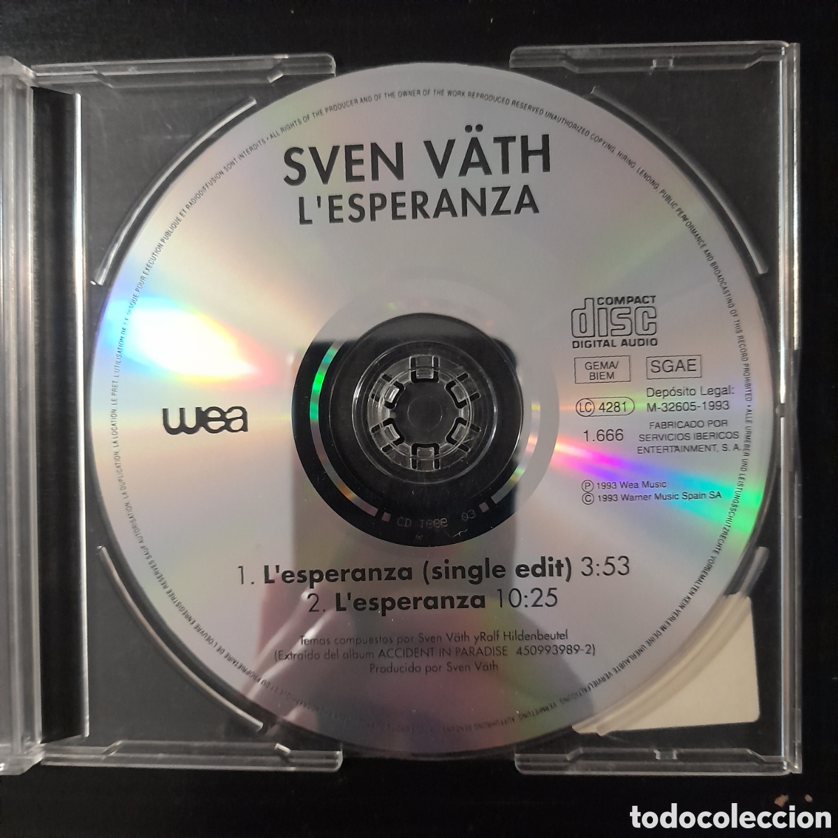 CDs de m&uacute;sica: Sven V&auml;th &ndash; LEsperanza. CD, Single 1993 - Foto 2