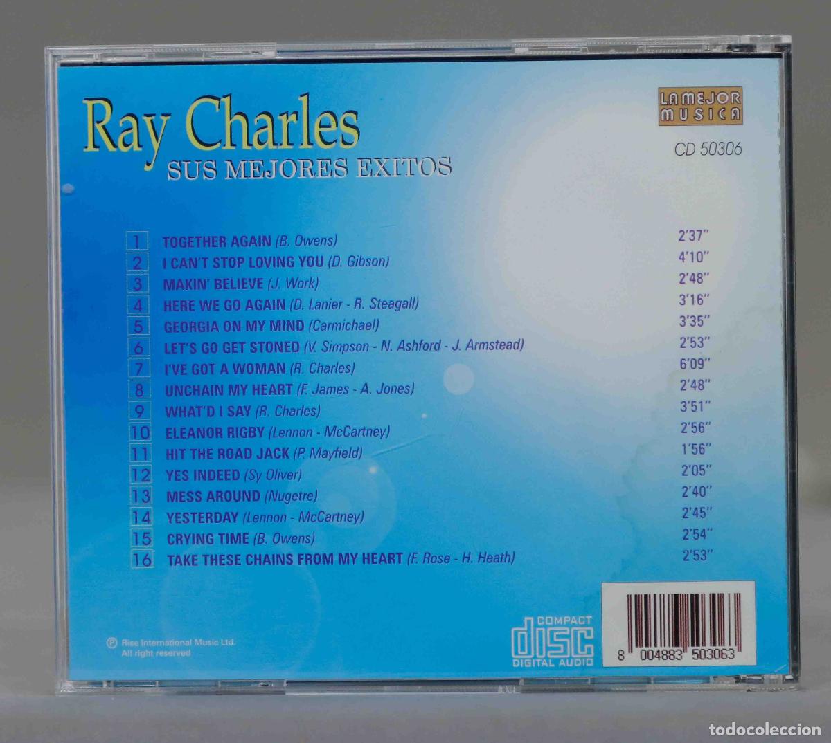 CDs de m&uacute;sica: CD. RAY CHARLES. SUS MEJORES EXITOS - Foto 2