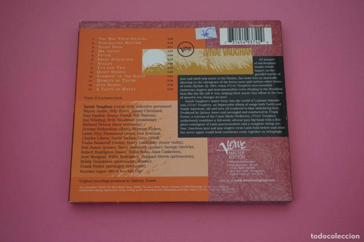 CDs de m&uacute;sica: CD/ SARAH VAUGHAN - VIVA VAUGHAN - Foto 4