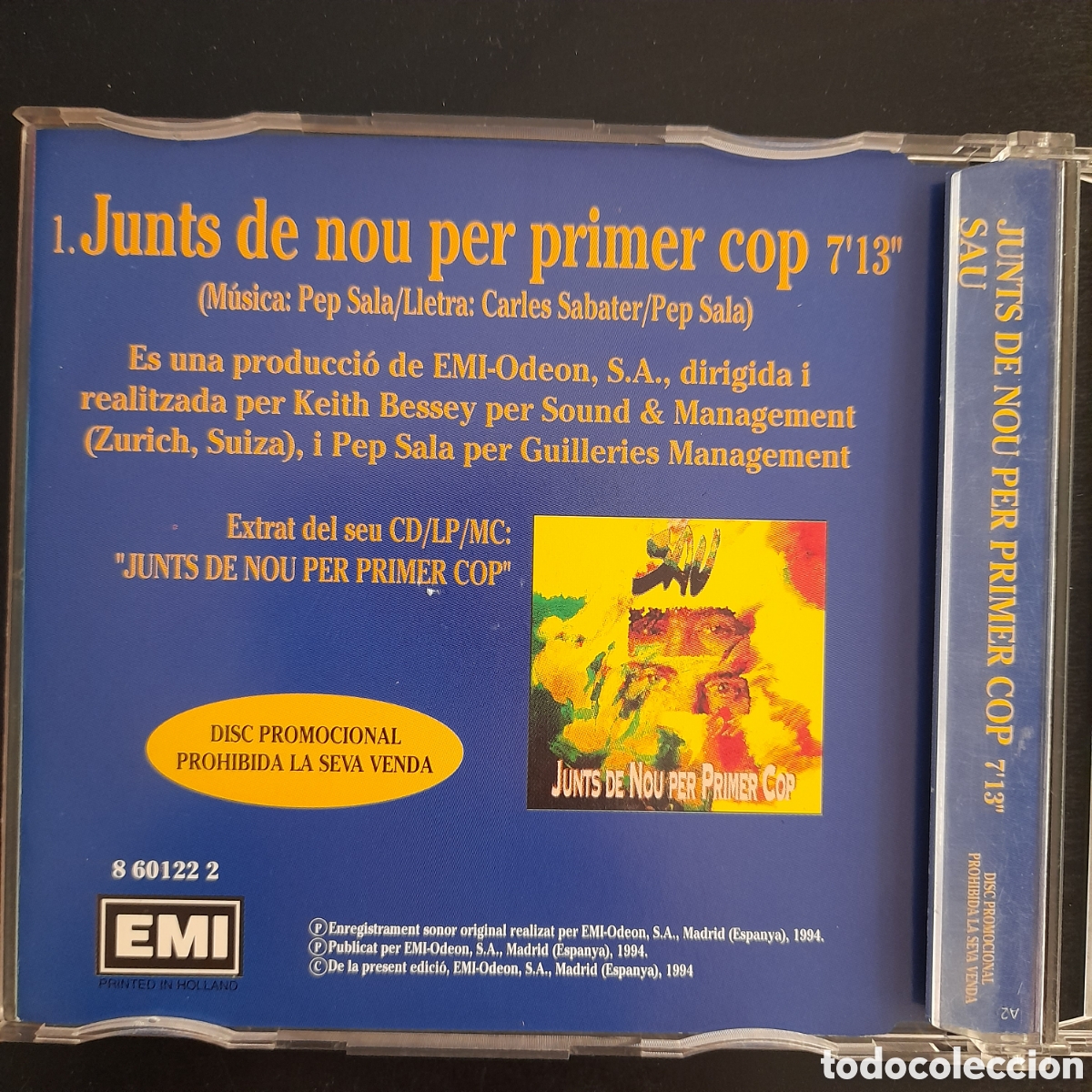 CDs de m&uacute;sica: Sau &ndash; Junts De Nou Per Primer Cop. CD, Single - Foto 2