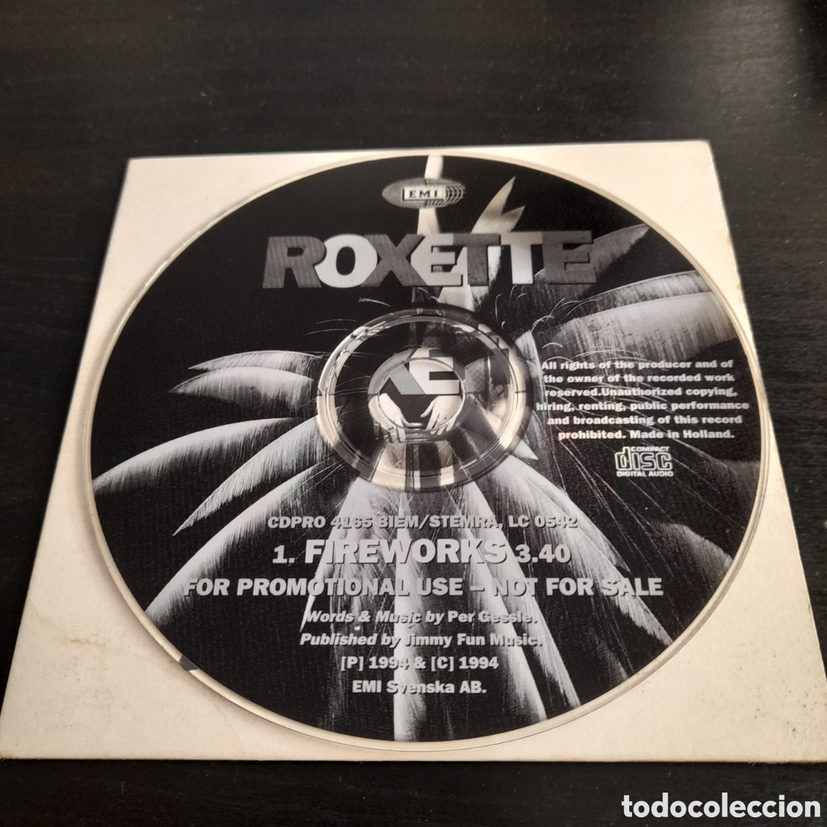 CDs de m&uacute;sica: Roxette &ndash; Fireworks. CD, Single, Promotion 1994 - Foto 3