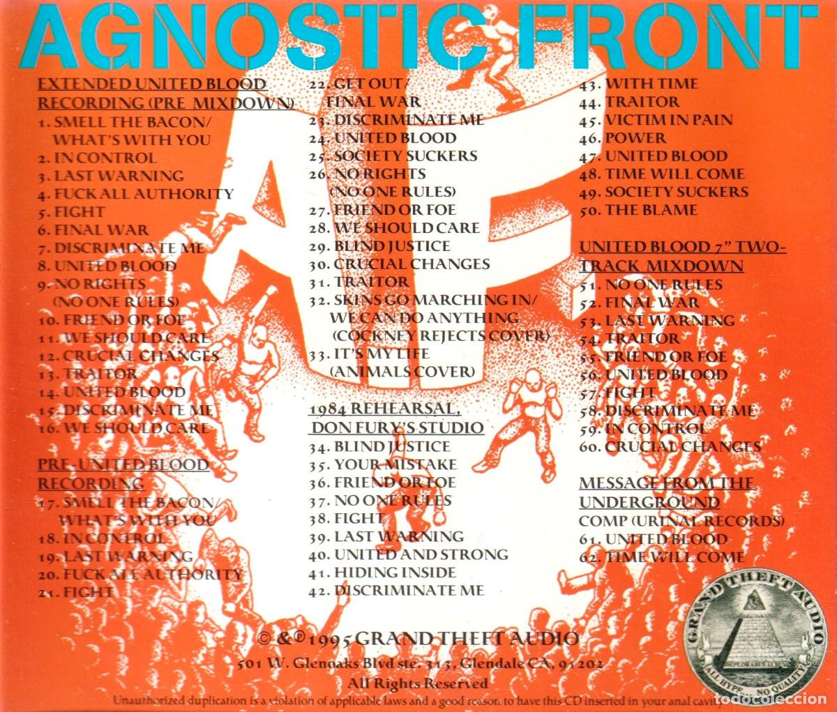 r5383 - agnostic front. raw unleashed. cd. - Compra venta en todocoleccion