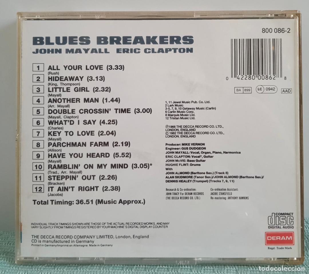 CDs de m&uacute;sica: JOHN MAYALL Y ERIC CLAPTON : BLUES BREAKERS - Foto 2
