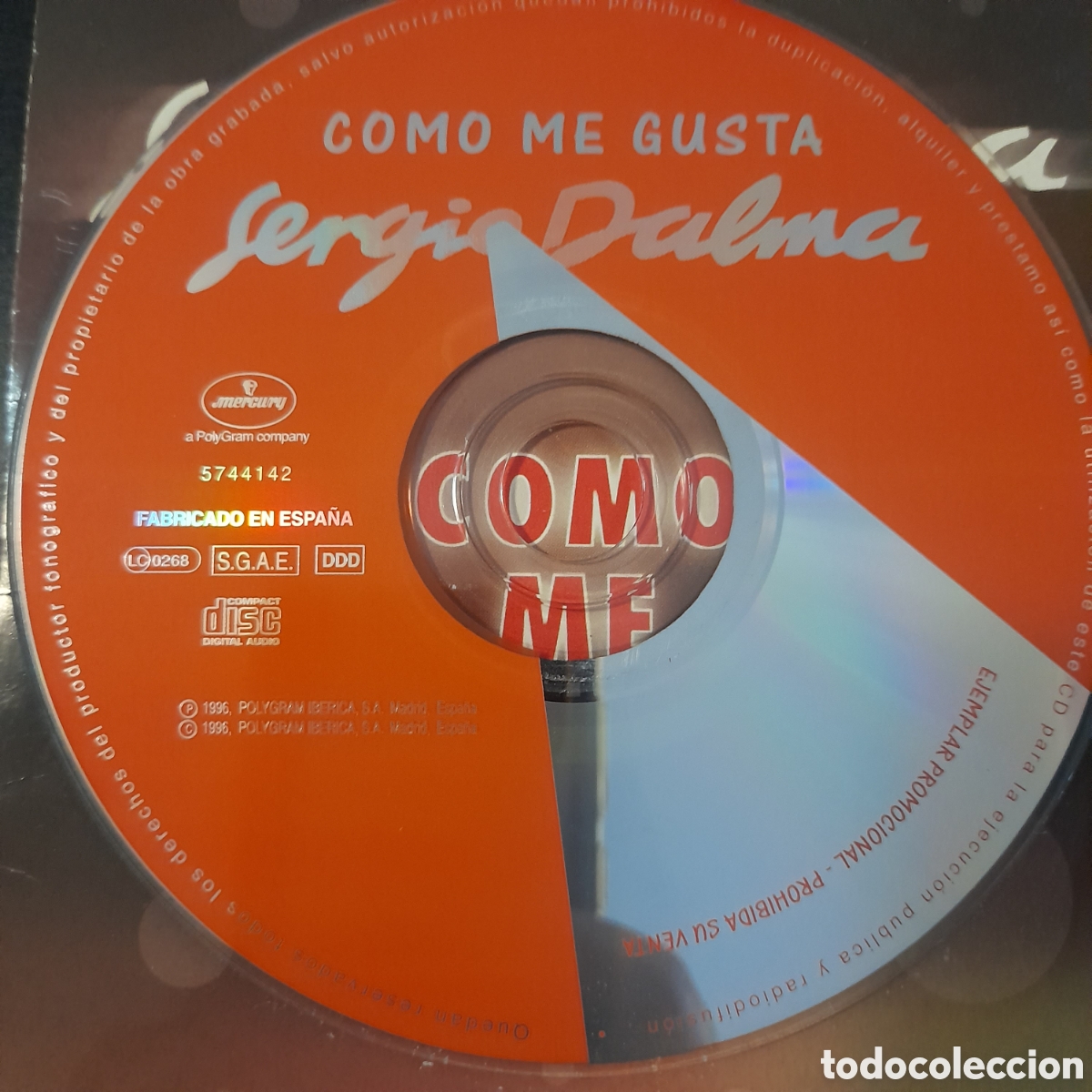 CDs de m&uacute;sica: Sergio Dalma &ndash; Como Me Gusta. CD, Single, Promo - Foto 3