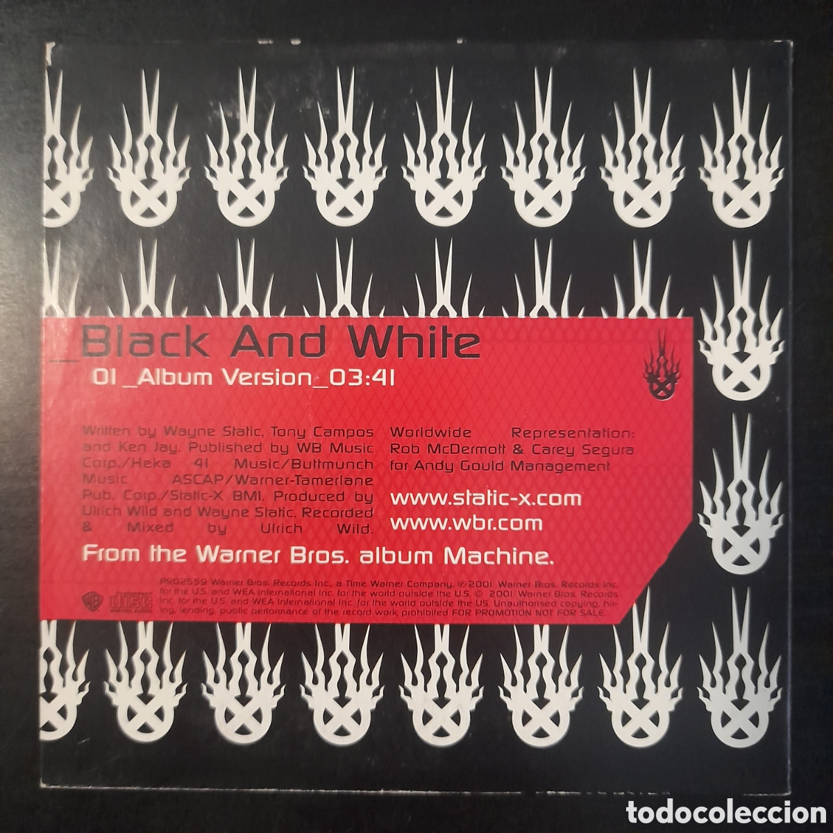 CDs de m&uacute;sica: Static-X &ndash; Black And White. CD, Single, Promo - Foto 2