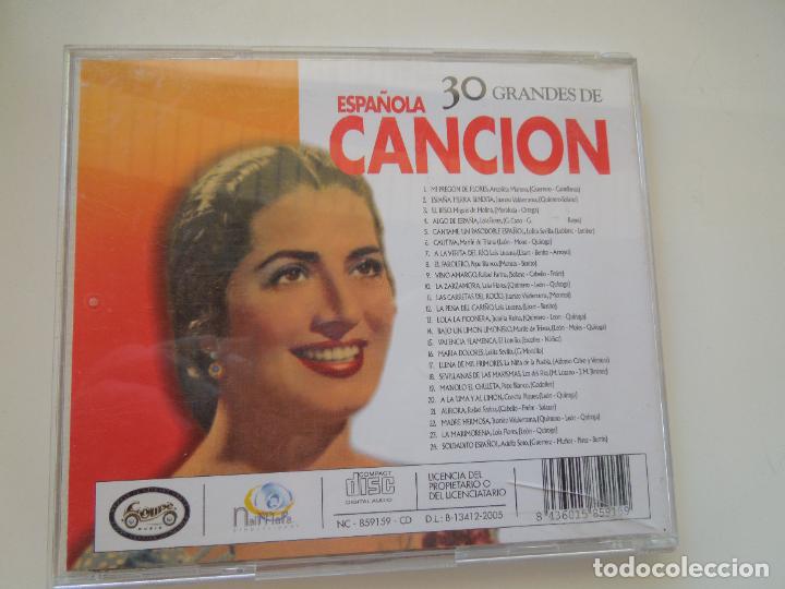 CDs de m&uacute;sica: 30 GRANDES DE LA CANCION ESPA&Ntilde;OLA - CD - Foto 1