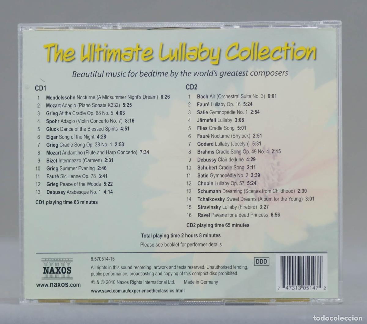 CDs de m&uacute;sica: 2 CD. THE ULTIMATE LULLABY COLLECTION - Foto 2