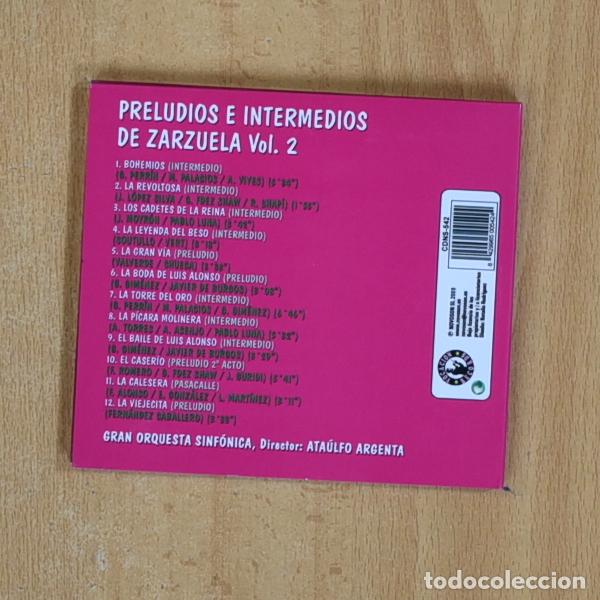 CDs de m&uacute;sica: VARIOS - PRELUDIOS E INTERMEDIOS DE ZARZUELA VOL 2 - CD - Foto 2