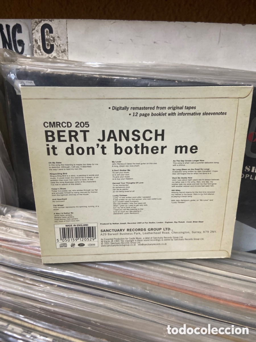 CDs de m&uacute;sica: Bert jansch it dont bother me - Foto 2