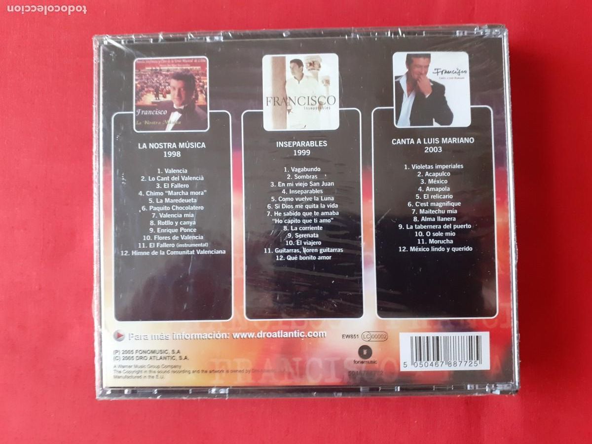 CDs de m&uacute;sica: FRANCISCO DISCOGRAF&Iacute;A B&Aacute;SICA 3 CDS (PRECINTADO) - Foto 2